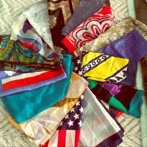 Lot of 16 Vintage scarves